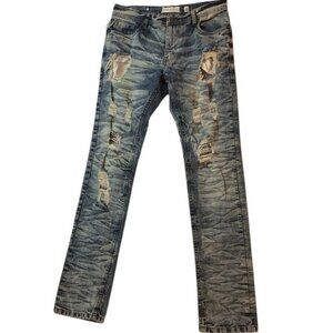 Evolution in Design Slim Fit Stretch Denim Jeans Distressed Mens Jeans 32X34